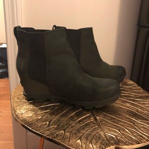 Black Sorel Joan of Arctic Wedge II Chelsea Bootie